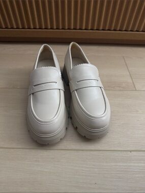 Women’s Cream Platform Loafers